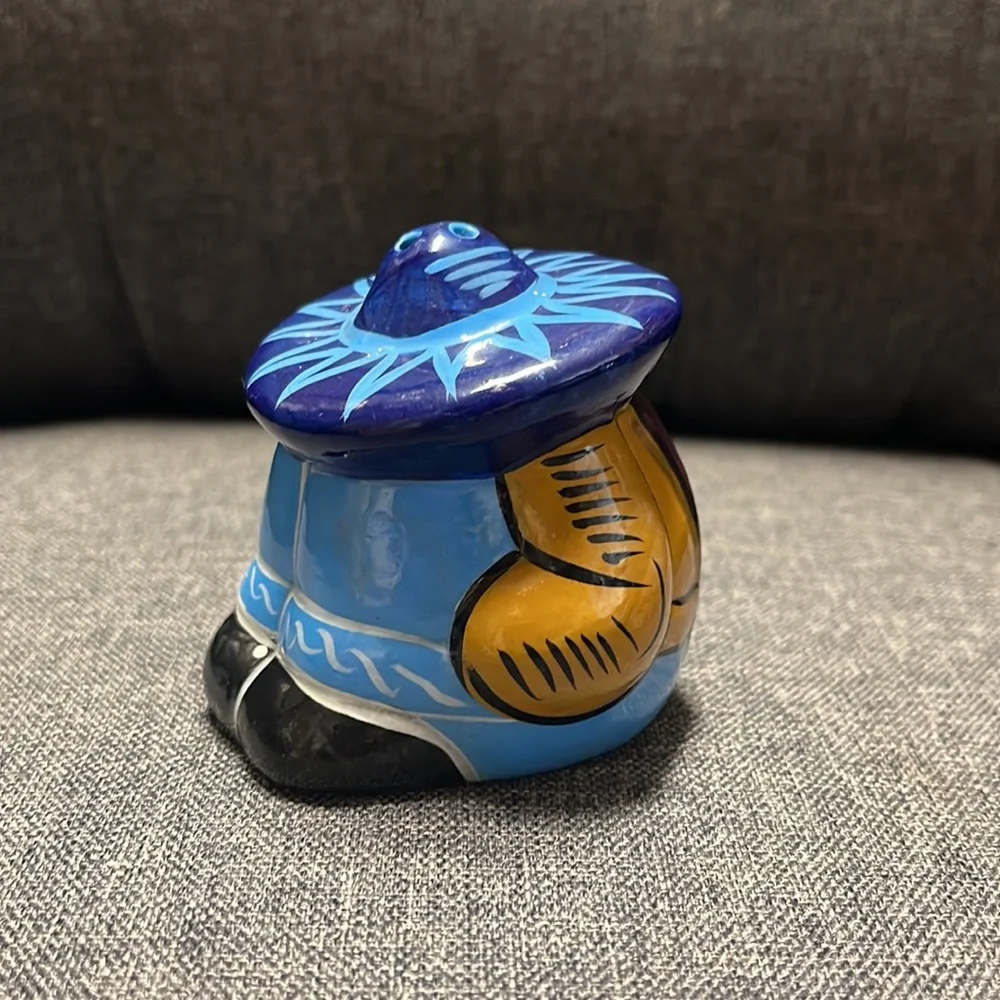 Resting Mexico Sombrero Man Salt Shakers